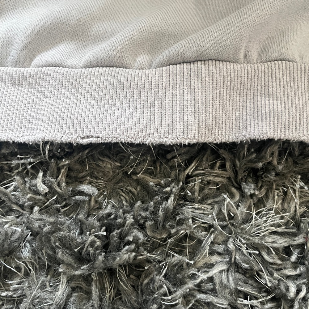 Gray Cropped Distressed Hoodie - Picture 8 of 12